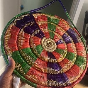 Colorful Handwoven Basket - Multicolor